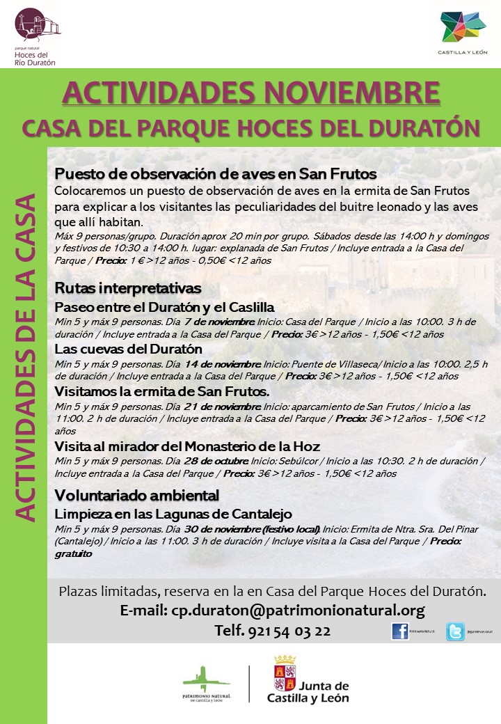 ACTIVIDADES NOVIEMBRE CP DURATON