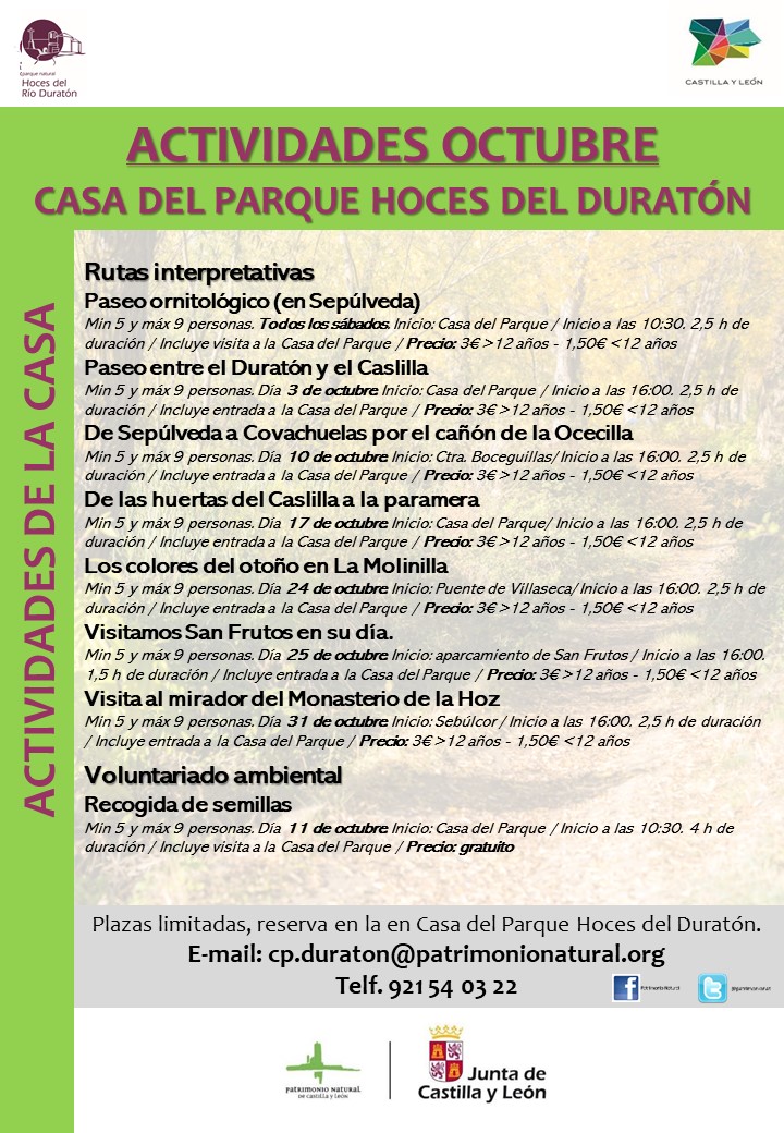 ACTIVIDADES OCTUBRE CP DURATON