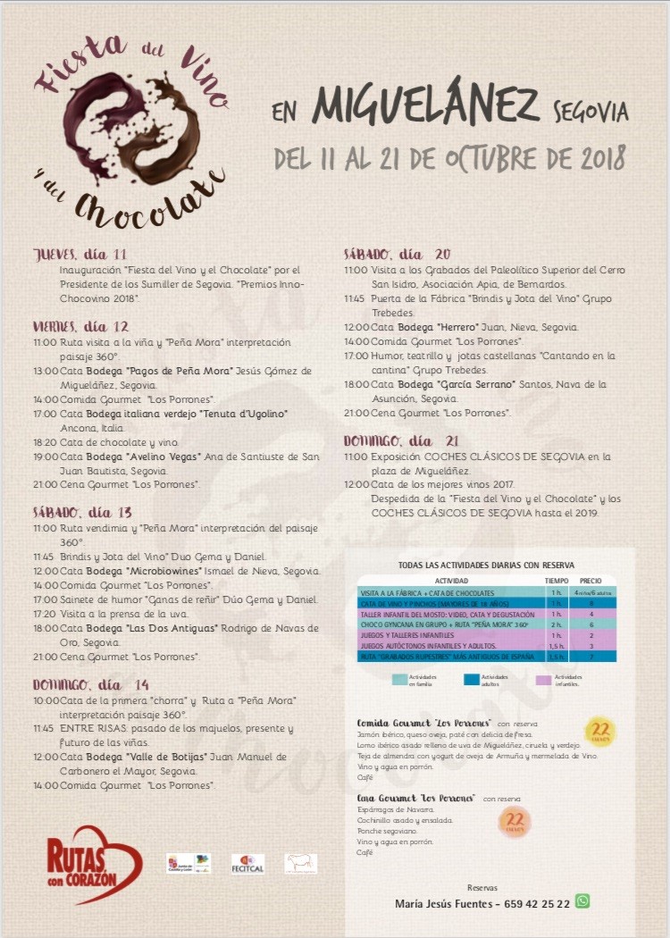 CARTEL FIESTA VINO Y CHOCOLATE 2018